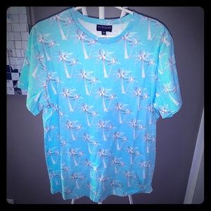 HAYLEY ELSEASSER blue tropical palm tree tshirt